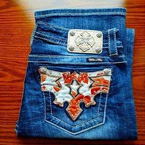 MISS ME Cowhide Pocket Jeans! Size 31. EUC!